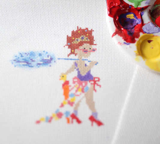 Girl Needlepoint Canvas