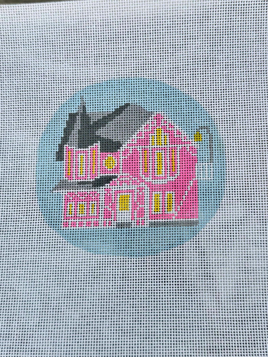 Pink Palace Needlepoint Canvas