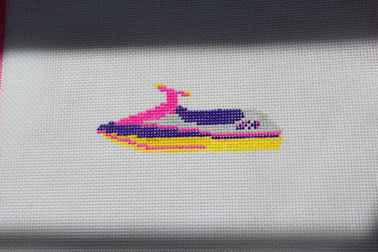 Vintage Jet ski Needlepoint Canvas