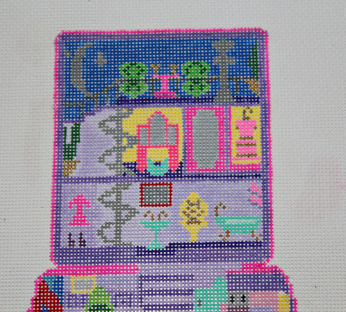Polly Pocket Starlight Dinner Party Needlepoint Canvas