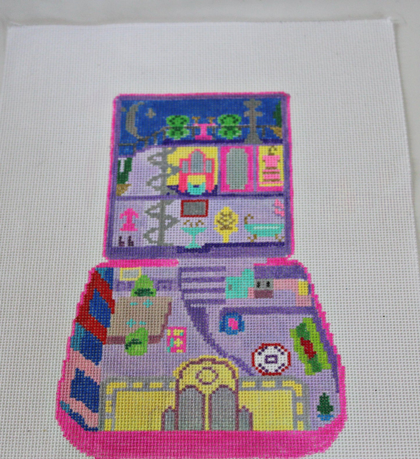 Polly Pocket Starlight Dinner Party Needlepoint Canvas