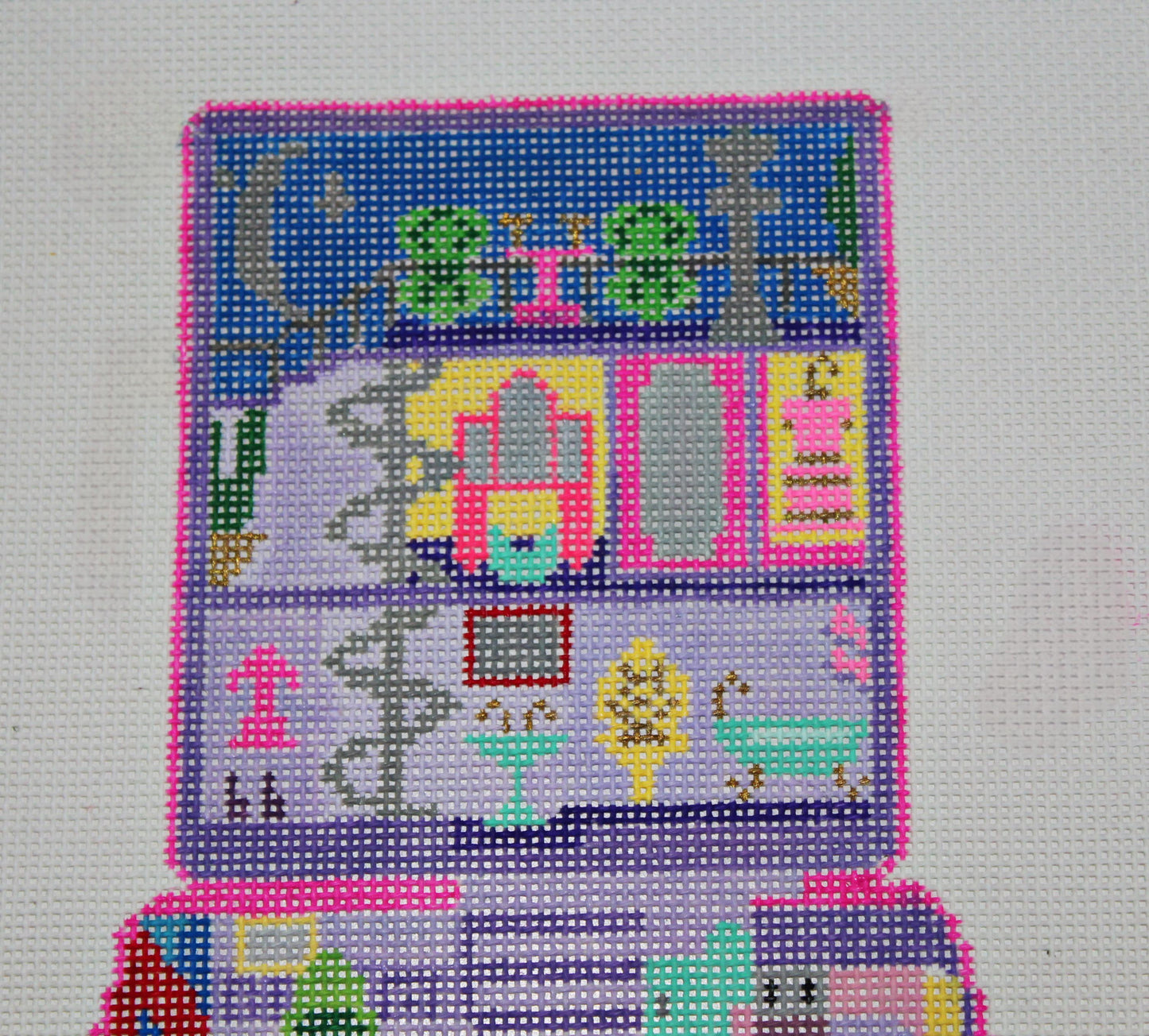 Polly Pocket Starlight Dinner Party Needlepoint Canvas
