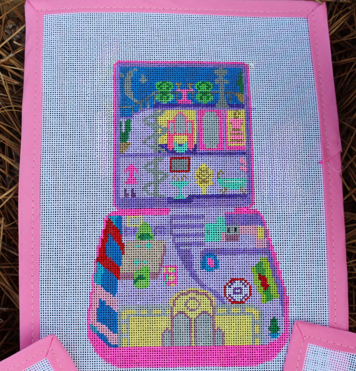 Polly Pocket Starlight Dinner Party Needlepoint Canvas