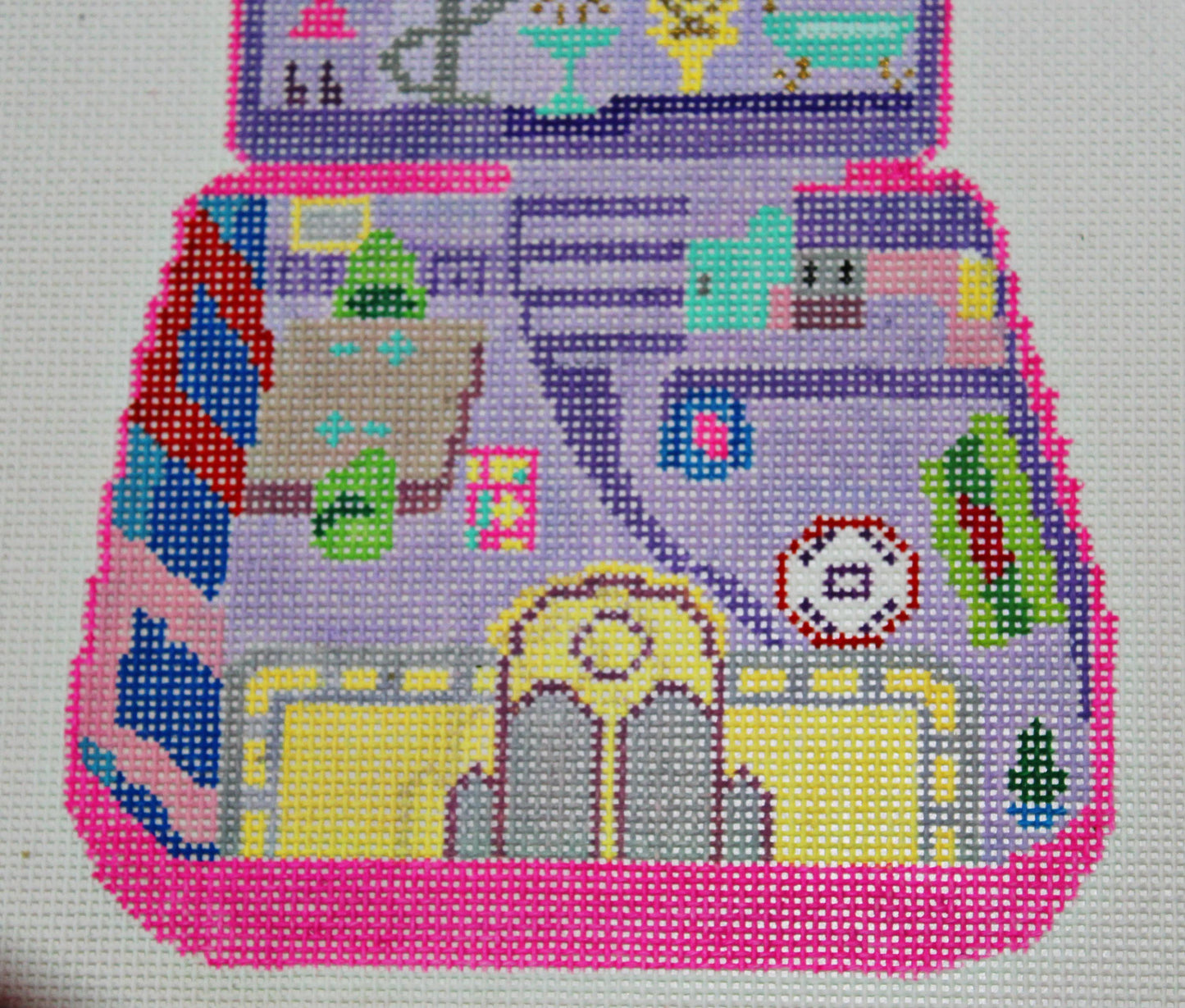 Polly Pocket Starlight Dinner Party Needlepoint Canvas