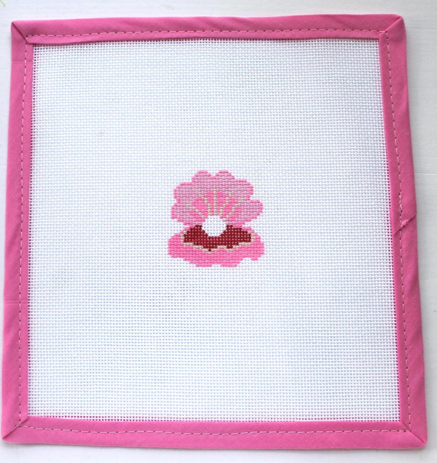 Clam shell needlepoint canvas